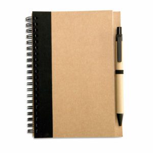 Carnet recyclé avec stylo SONORA PLUS