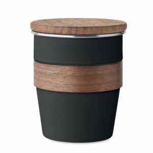 Gobelet en acier recyclé avec noyer WALNUT 350 ml