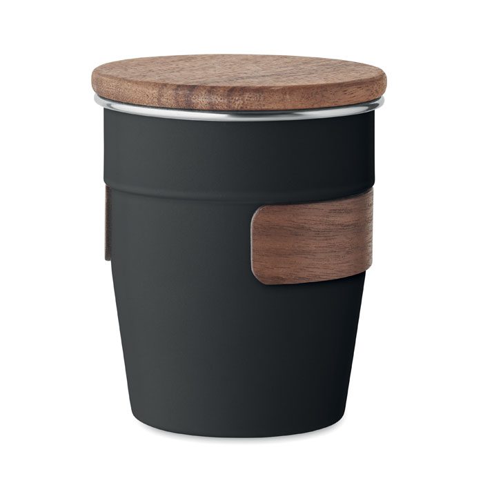Gobelet en acier recyclé avec noyer WALNUT 350 ml – Image 3