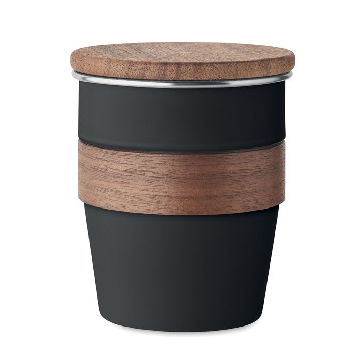 Gobelet en acier recyclé avec noyer WALNUT 350 ml