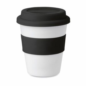 Gobelet en PP avec couvercle silicone ASTORIA 350 ml