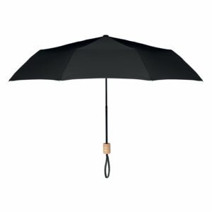 Parapluie pliable RPET avec manche bois TRALEE 21 pouces